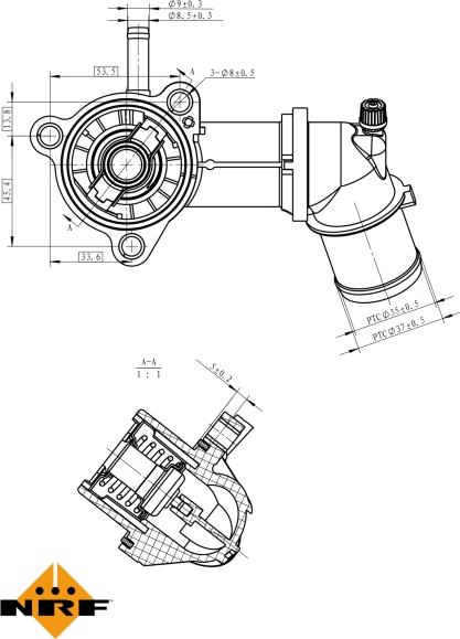 NRF 725164 - Termostato, Refrigerante www.autoricambi360.it