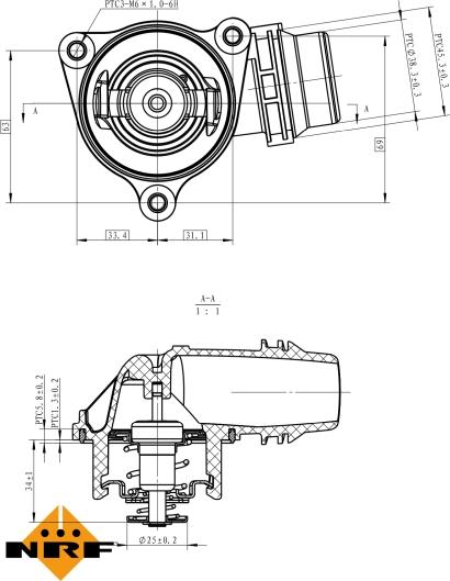 NRF 725222 - Termostato, Refrigerante www.autoricambi360.it
