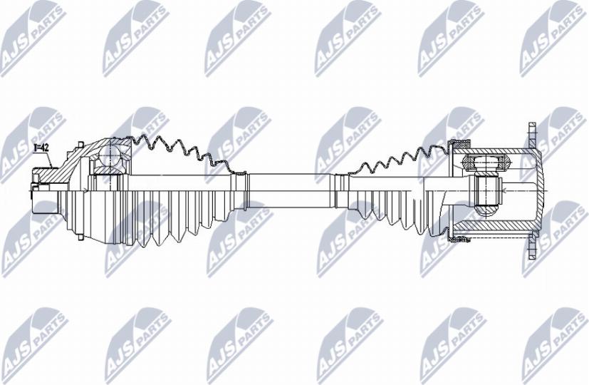 NTY NPW-AU-075 - Albero motore / Semiasse www.autoricambi360.it