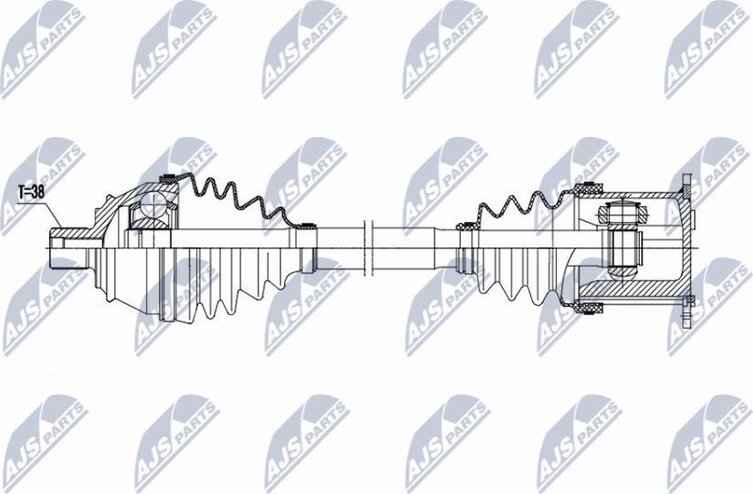 NTY NPW-AU-105 - Albero motore / Semiasse www.autoricambi360.it