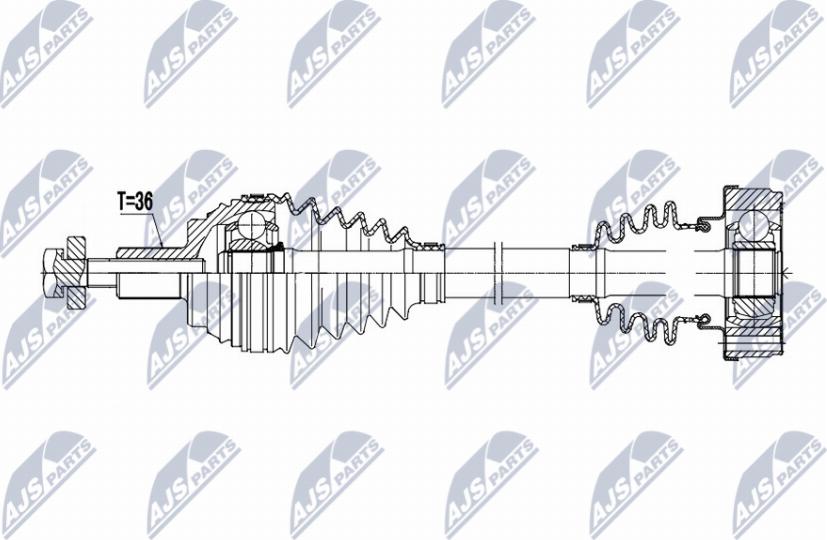 NTY NPW-AU-106 - Albero motore / Semiasse www.autoricambi360.it