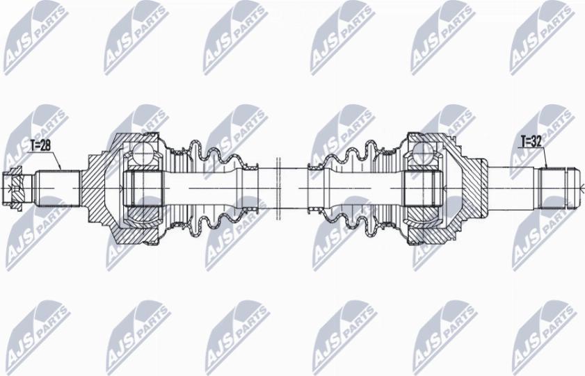 NTY NPW-BM-194 - Albero motore / Semiasse www.autoricambi360.it