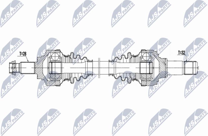 NTY NPW-BM-195 - Albero motore / Semiasse www.autoricambi360.it