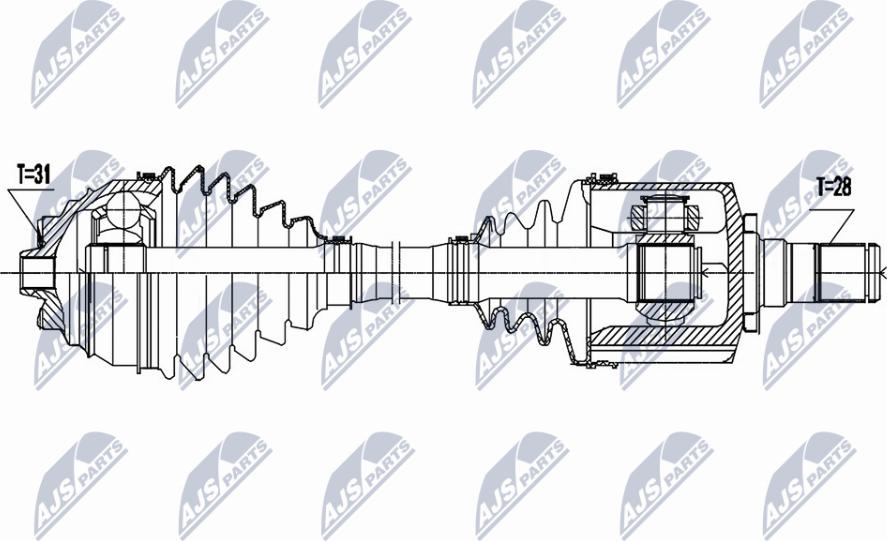 NTY NPW-BM-186 - Albero motore / Semiasse www.autoricambi360.it