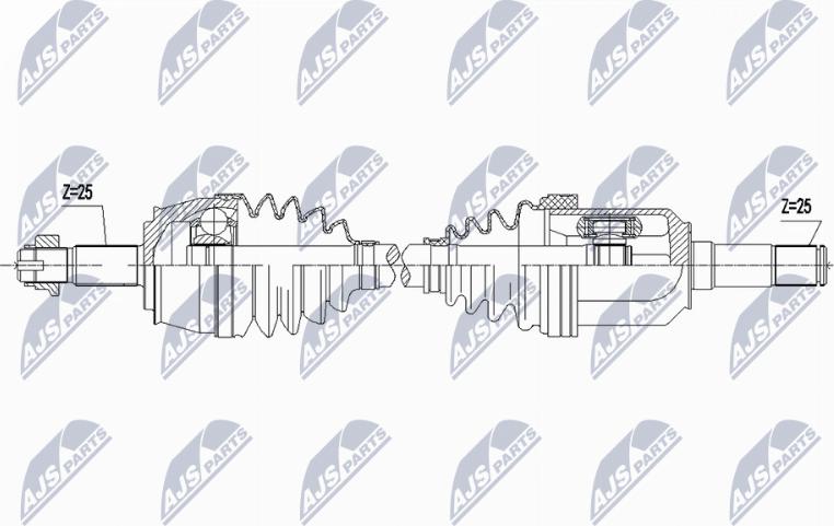 NTY NPW-FT-089 - Albero motore / Semiasse www.autoricambi360.it