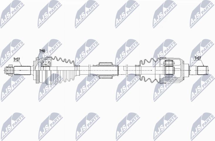 NTY NPW-KA-416 - Albero motore / Semiasse www.autoricambi360.it