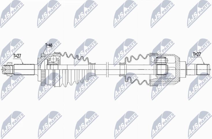 NTY NPW-KA-417 - Albero motore / Semiasse www.autoricambi360.it