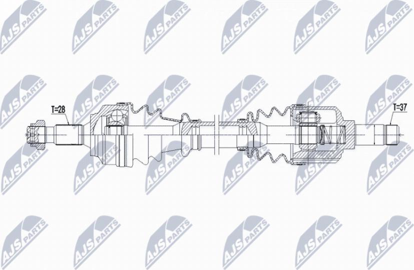 NTY NPW-PE-099 - Albero motore / Semiasse www.autoricambi360.it