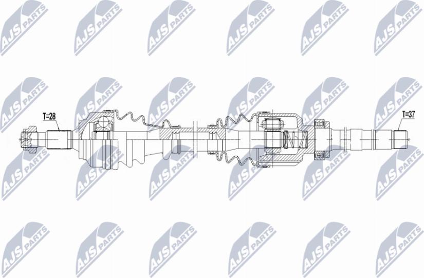 NTY NPW-PE-101 - Albero motore / Semiasse www.autoricambi360.it