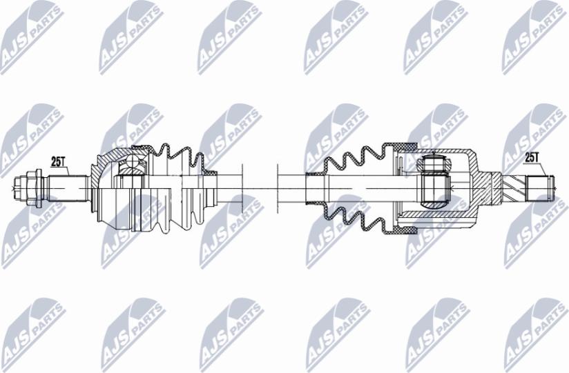 NTY NPW-PL-133 - Albero motore / Semiasse www.autoricambi360.it