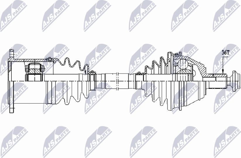 NTY NPW-VW-212 - Albero motore / Semiasse www.autoricambi360.it