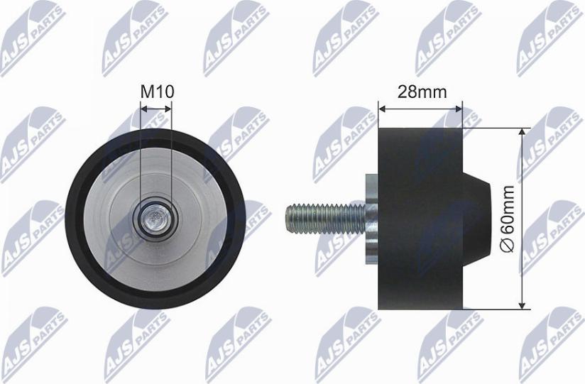 NTY RNK-AU-039 - Galoppino / Guidacinghia, Cinghia trapezoidale www.autoricambi360.it