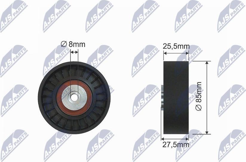 NTY RNK-AU-038 - Galoppino / Guidacinghia, Cinghia trapezoidale www.autoricambi360.it