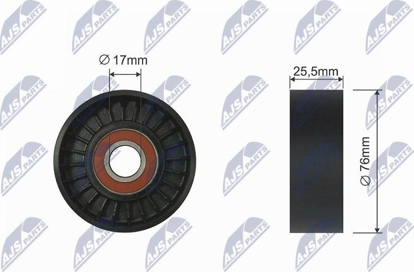 NTY RNK-AU-033 - Rullo tenditore, Cinghia trapezoidale www.autoricambi360.it