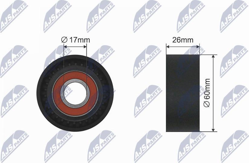 NTY RNK-BM-033 - Rullo tenditore, Cinghia trapezoidale www.autoricambi360.it