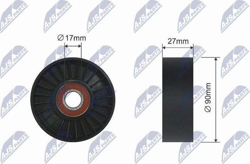 NTY RNK-CH-034 - Rullo tenditore, Cinghia trapezoidale www.autoricambi360.it
