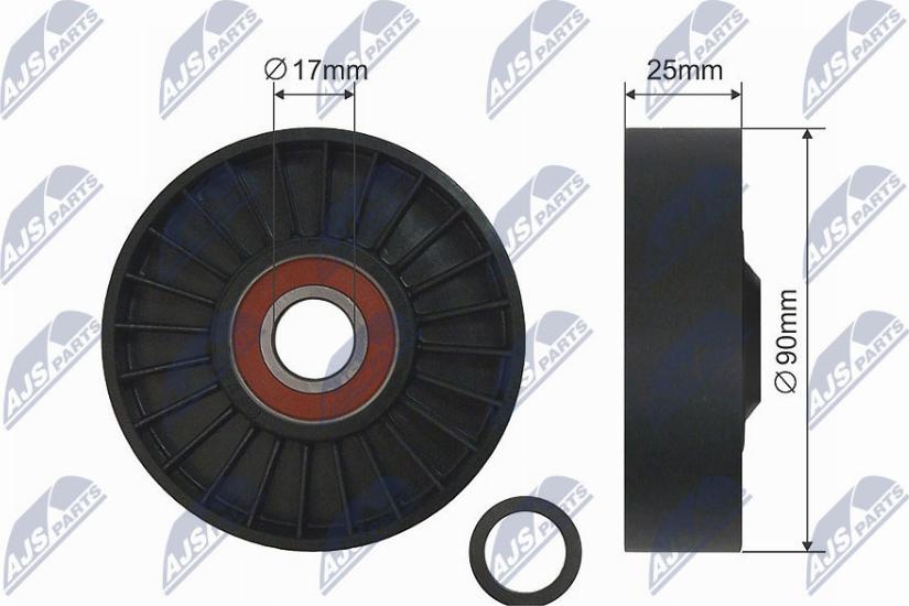 NTY RNK-CH-029 - Rullo tenditore, Cinghia trapezoidale www.autoricambi360.it