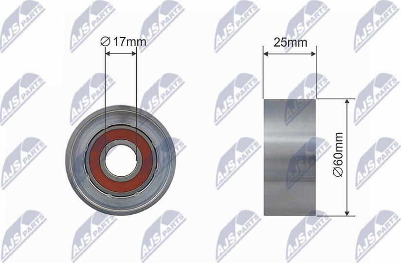 NTY RNK-CT-045 - Rullo tenditore, Cinghia trapezoidale www.autoricambi360.it