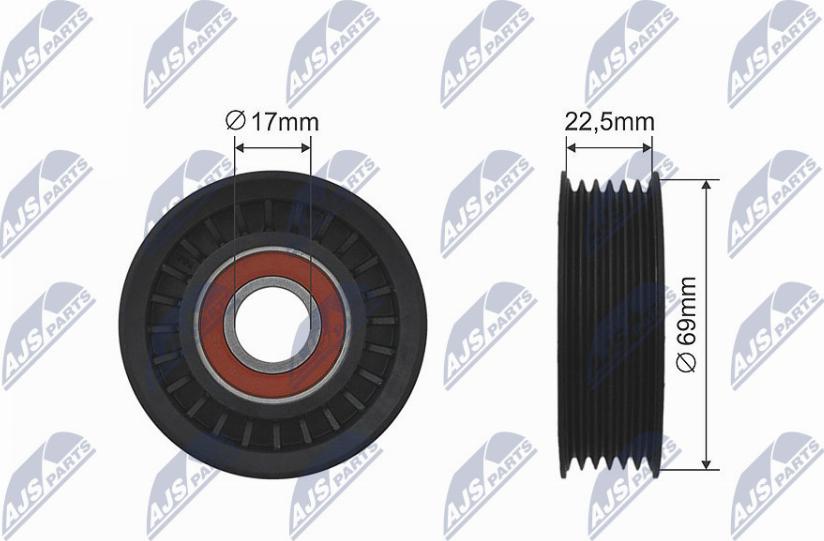 NTY RNK-FR-046 - Rullo tenditore, Cinghia trapezoidale www.autoricambi360.it