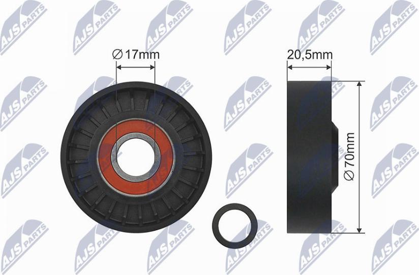 NTY RNK-FR-048 - Rullo tenditore, Cinghia trapezoidale www.autoricambi360.it