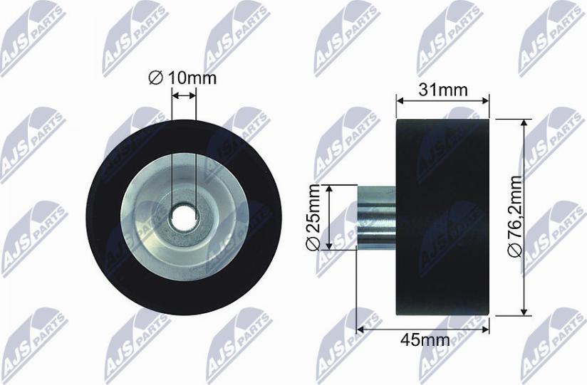 NTY RNK-FR-037 - Rullo tenditore, Cinghia trapezoidale www.autoricambi360.it