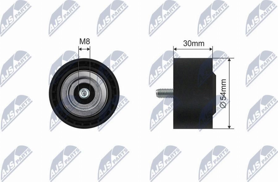 NTY RNK-ME-048 - Galoppino / Guidacinghia, Cinghia Poly-V www.autoricambi360.it