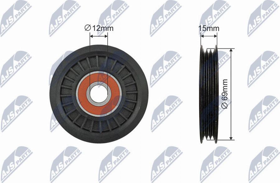 NTY RNK-NS-048 - Galoppino / Guidacinghia, Cinghia Poly-V www.autoricambi360.it