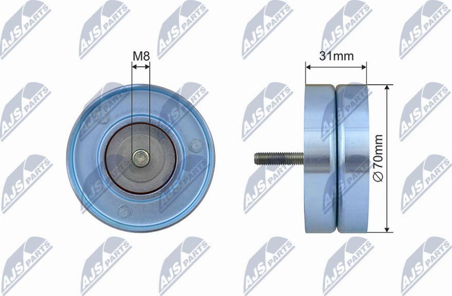 NTY RNK-PL-035 - Galoppino / Guidacinghia, Cinghia Poly-V www.autoricambi360.it