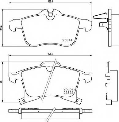 PSA 93192578 - Kit pastiglie freno, Freno a disco www.autoricambi360.it