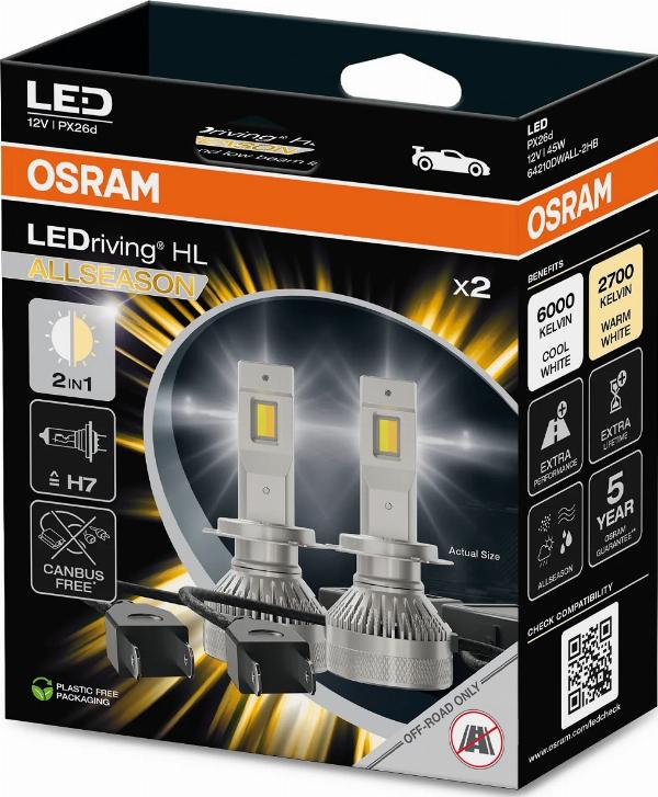 OSRAM 64210DWALL-2HB - Lampadina, Faro di profondità www.autoricambi360.it