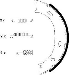 Pagid H7995 - Kit ganasce, Freno stazionamento www.autoricambi360.it