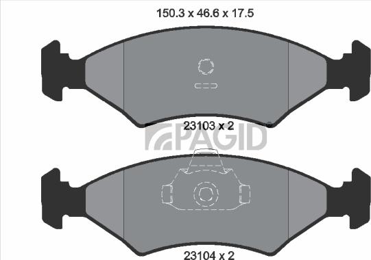 Pagid T1141N - Kit pastiglie freno, Freno a disco www.autoricambi360.it