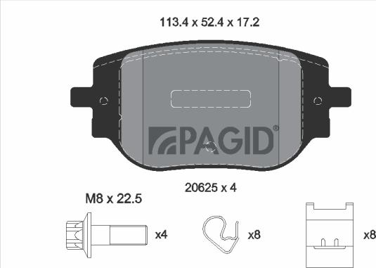 Pagid T3184N - Kit pastiglie freno, Freno a disco www.autoricambi360.it