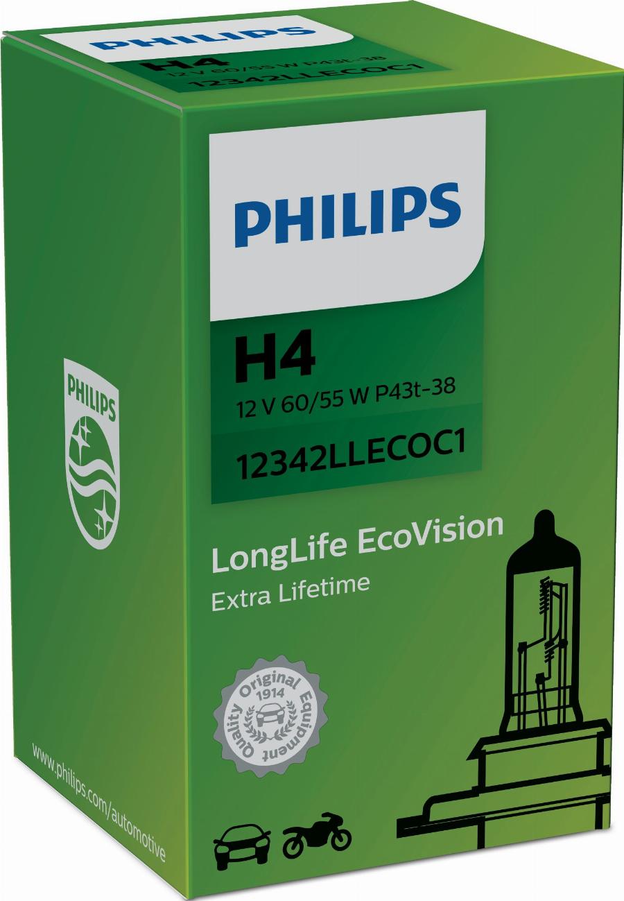 PHILIPS 12342LLECO - Lampadina, Faro di profondità www.autoricambi360.it