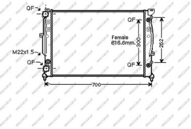 Prasco AD017R009 - Radiatore, Raffreddamento motore www.autoricambi360.it