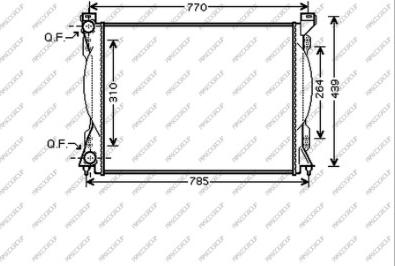 Prasco AD034R004 - Radiatore, Raffreddamento motore www.autoricambi360.it