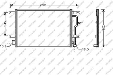 Prasco AD020C003 - Condensatore, Climatizzatore www.autoricambi360.it