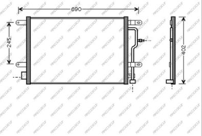 Prasco AD020C002 - Condensatore, Climatizzatore www.autoricambi360.it