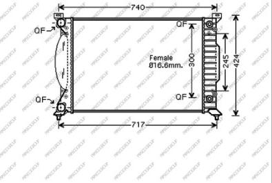Prasco AD020R004 - Radiatore, Raffreddamento motore www.autoricambi360.it
