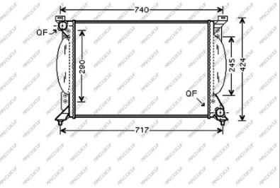 Prasco AD020R006 - Radiatore, Raffreddamento motore www.autoricambi360.it