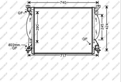 Prasco AD020R007 - Radiatore, Raffreddamento motore www.autoricambi360.it