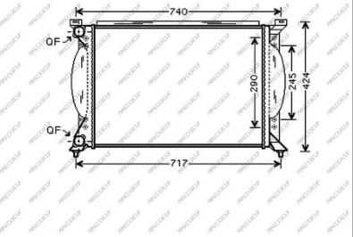 Prasco AD020R011 - Radiatore, Raffreddamento motore www.autoricambi360.it
