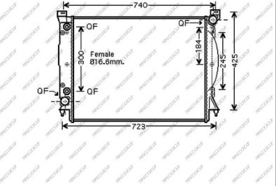 Prasco AD020R012 - Radiatore, Raffreddamento motore www.autoricambi360.it