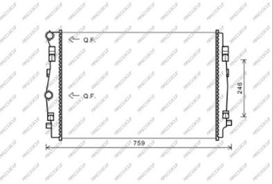 Prasco AD324R004 - Radiatore, Raffreddamento motore www.autoricambi360.it