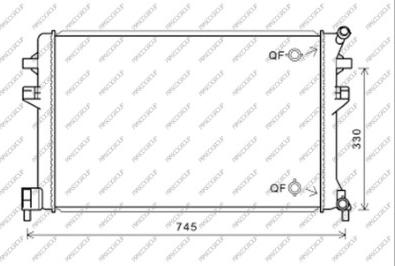 Prasco AD324R006 - Radiatore, Raffreddamento motore www.autoricambi360.it