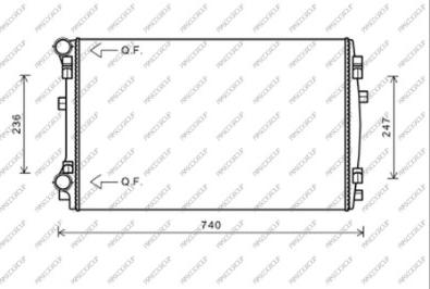 Prasco AD324R002 - Radiatore, Raffreddamento motore www.autoricambi360.it