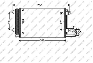 Prasco AD320C001 - Condensatore, Climatizzatore www.autoricambi360.it