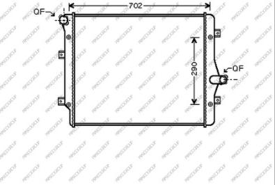Prasco AD202R008 - Radiatore, Raffreddamento motore www.autoricambi360.it