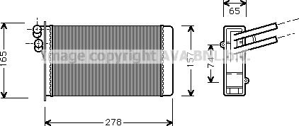 Prasco AI6097 - Scambiatore calore, Riscaldamento abitacolo www.autoricambi360.it