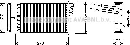 Prasco AI6156 - Scambiatore calore, Riscaldamento abitacolo www.autoricambi360.it